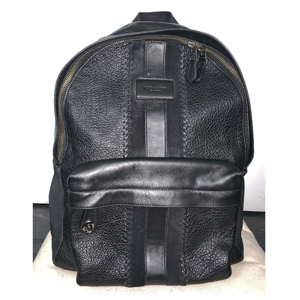 COACH Campus Backpack With Baseball Stitch. BLACK